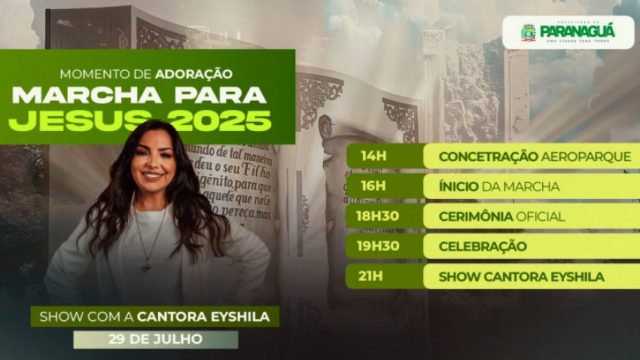 17ª Marcha para Jesus 2025 encerra comemorações dos 377 anos de Paranaguá