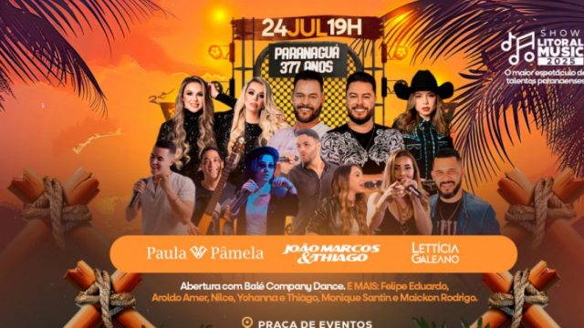 12º Show Litoral Music premia talentos nos 377 anos de Paranaguá